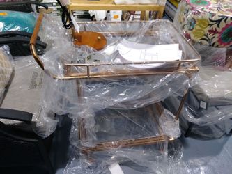Rose gold bar cart