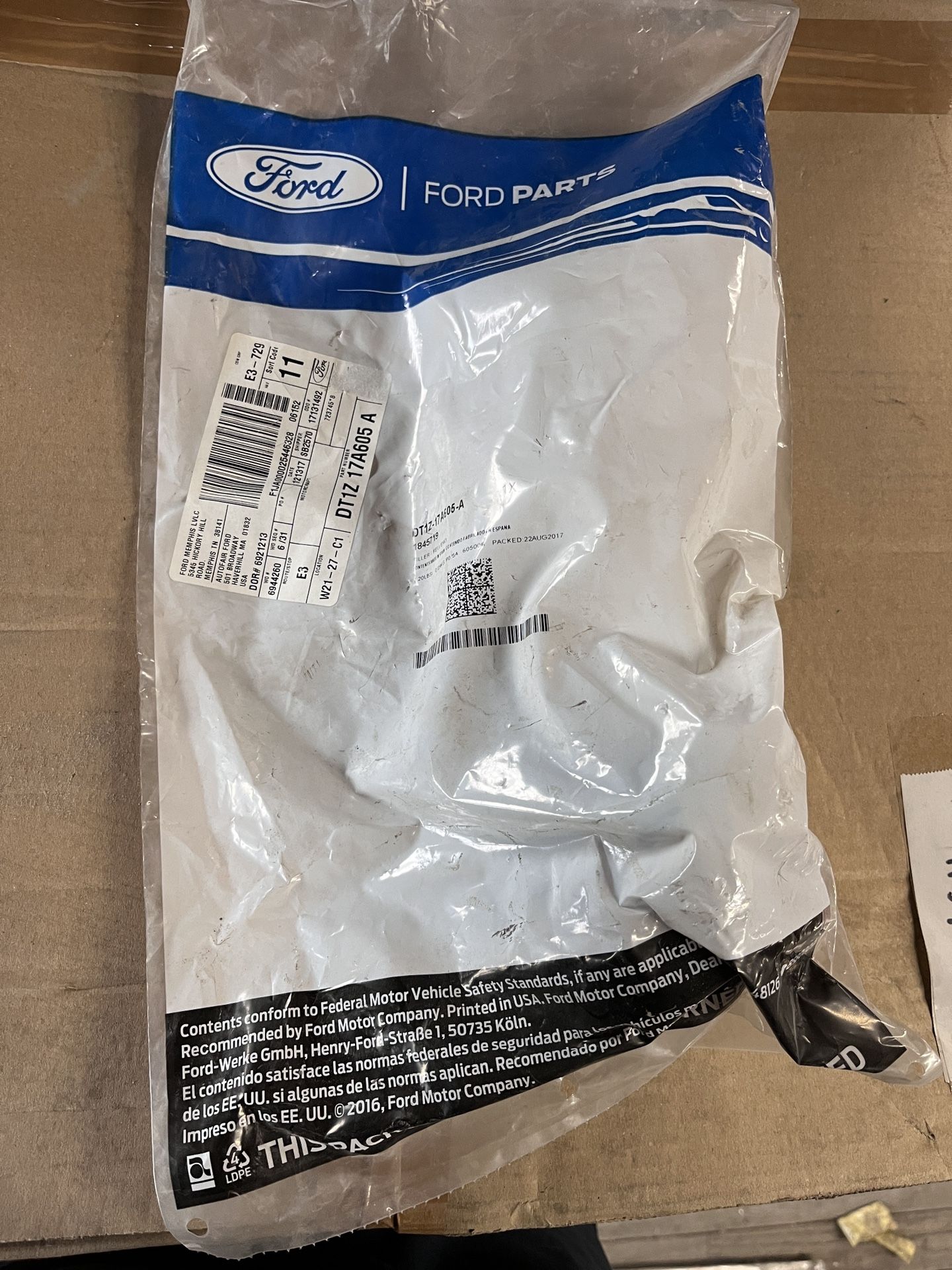 Ford DT1Z-17A605-A Hose - Windshield Washer 2014-2018 Ford Transit