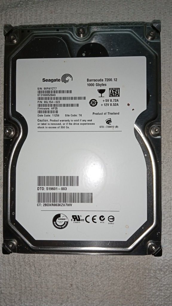 Seagate Hard Drive. 1 TB 3.5  Inch