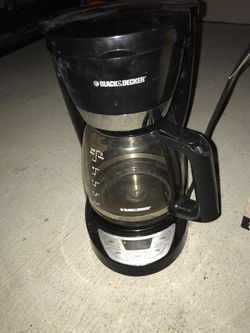 Coffee maker black and decker with clock