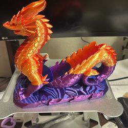 3D Printed Lucky Dragon Stand For Phone, Bottle