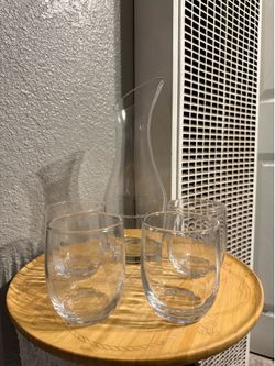 Rena Ware Sangria Set De Vino. Jarra Y 4 Vasos De Vidrio.