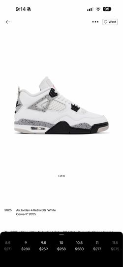 Air Jordan 4 Retro OG ‘White Cement’