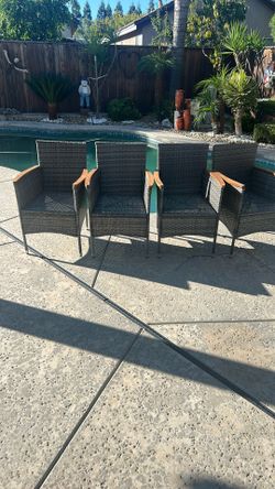 4 New Wicker Chairs