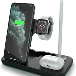 New 4-in-1 Wireless Charging Dock Station – Fast, Stylish, & Super Convenient!