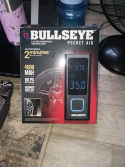 Bullseye Pocket Air RECHARGEABLE (TIRE INFLATOR)