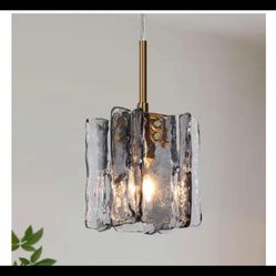 LNC Echonalyri Modern 4.7 in. W Black Pendant Light 1-Light Glam Brass Accent