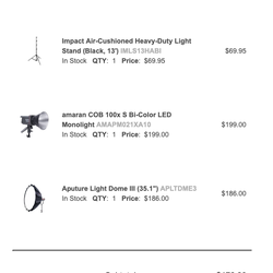 Aputure Amaran lights and stands
