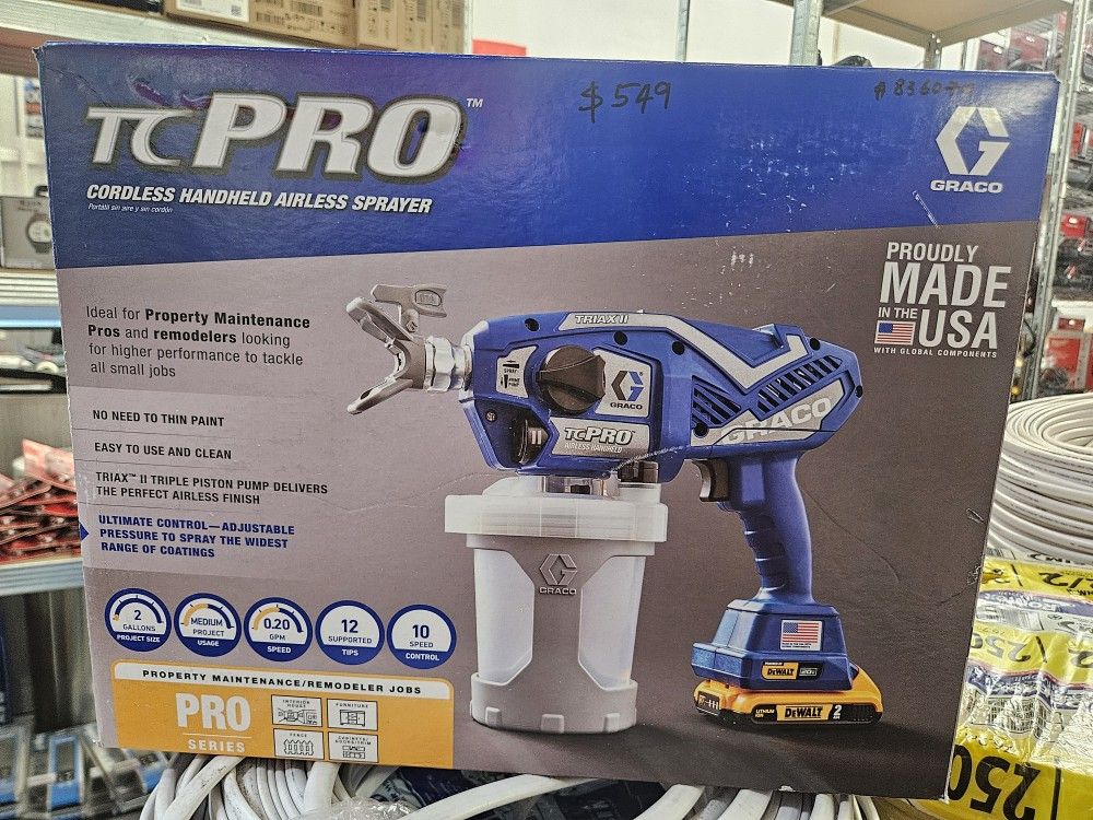 Graco tc pro cordless airless paint sprayer 17n166 sale