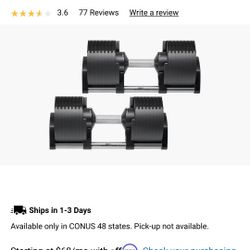 80lb Smrtft Nuobell Adjustable Dumbbells With Titan Fitness Stand--