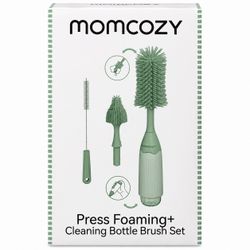 New - Momcozy Press Foaming+ Bottle Cleaning Brush Set