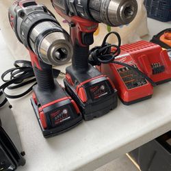 Used Milwaukee Hammer Drill Drill Driver 2 batteries charger asking 180 for all work great work slowed down