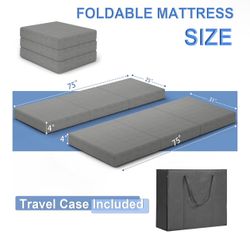 Tri-Fold Memory Foam Mattress