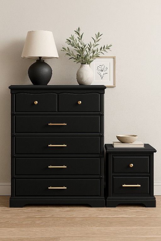π€ Black & Gold 2 piece Bedroom Set β