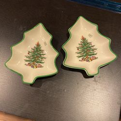 Spode Christmas Tree-Shaped Trinket / Candy Dish c.1938