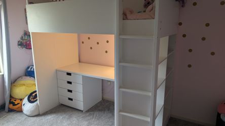 IKEA loft bed with desk