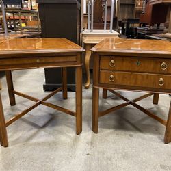 DREXEL Pair of Mid-Century Laminate Side Tables