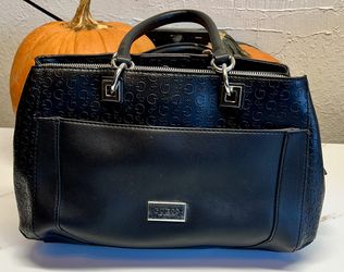 Guess Faux Leather Embossed Shoulder Bag