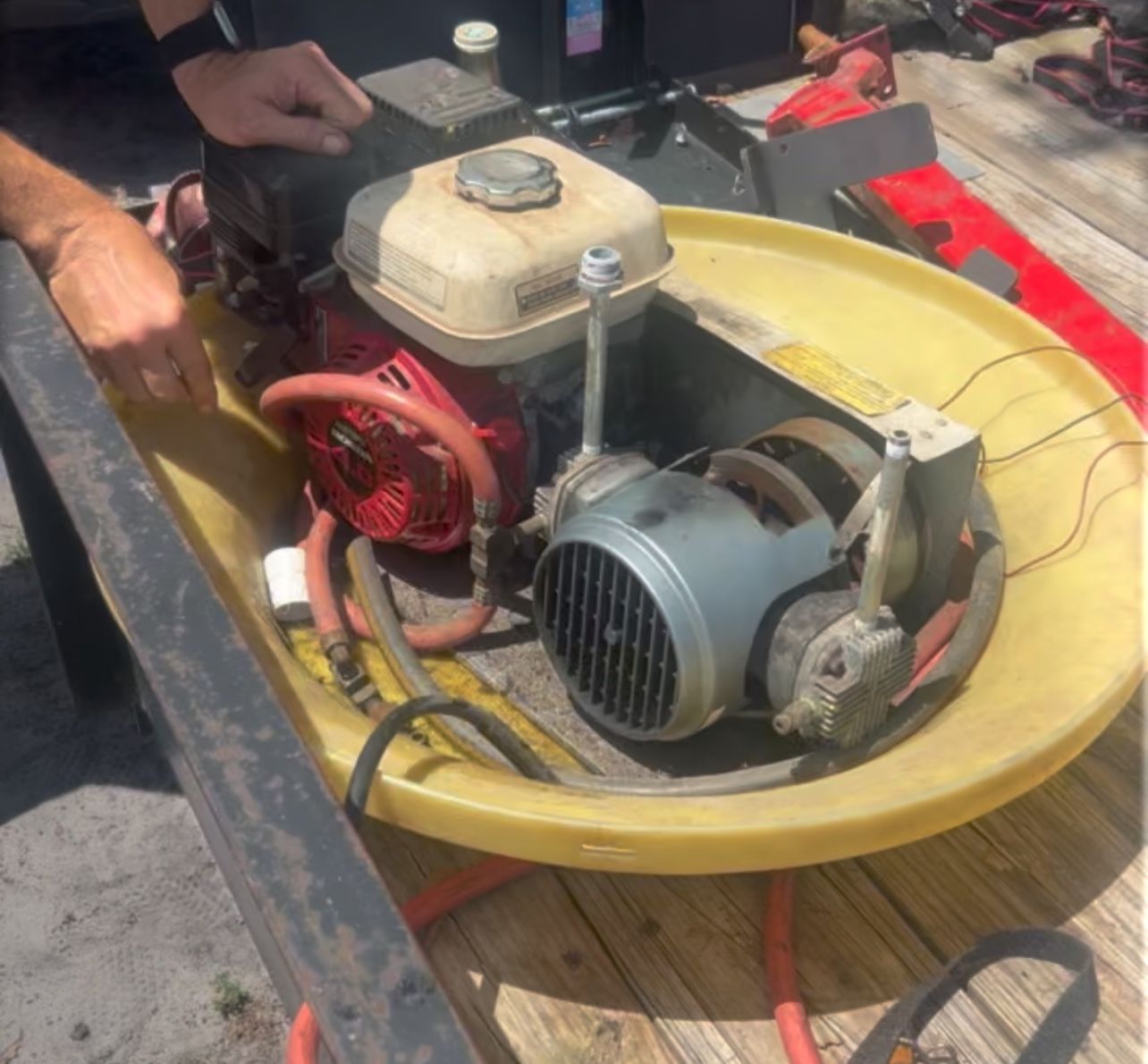 Hooka Third Lung Five Rig Honda GM 4hp Motor