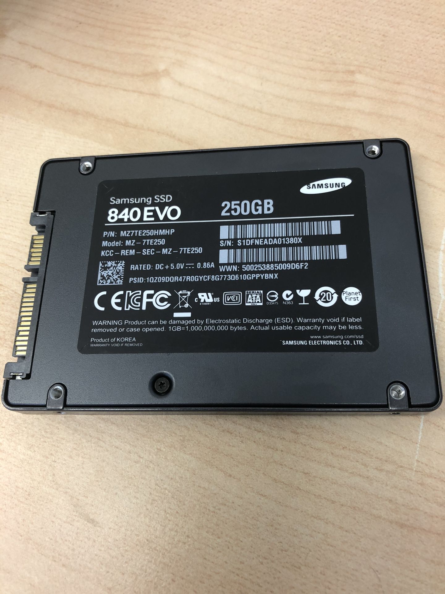 250GB Samsung 840 EVO SSD