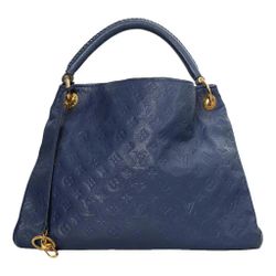 Louie Vuitton Artsy MM Navy Blue Bag & Fleur De Monogram Charm Chain