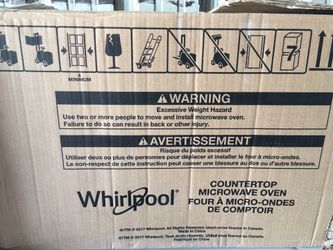 Whirlpool countertop microwave oven new