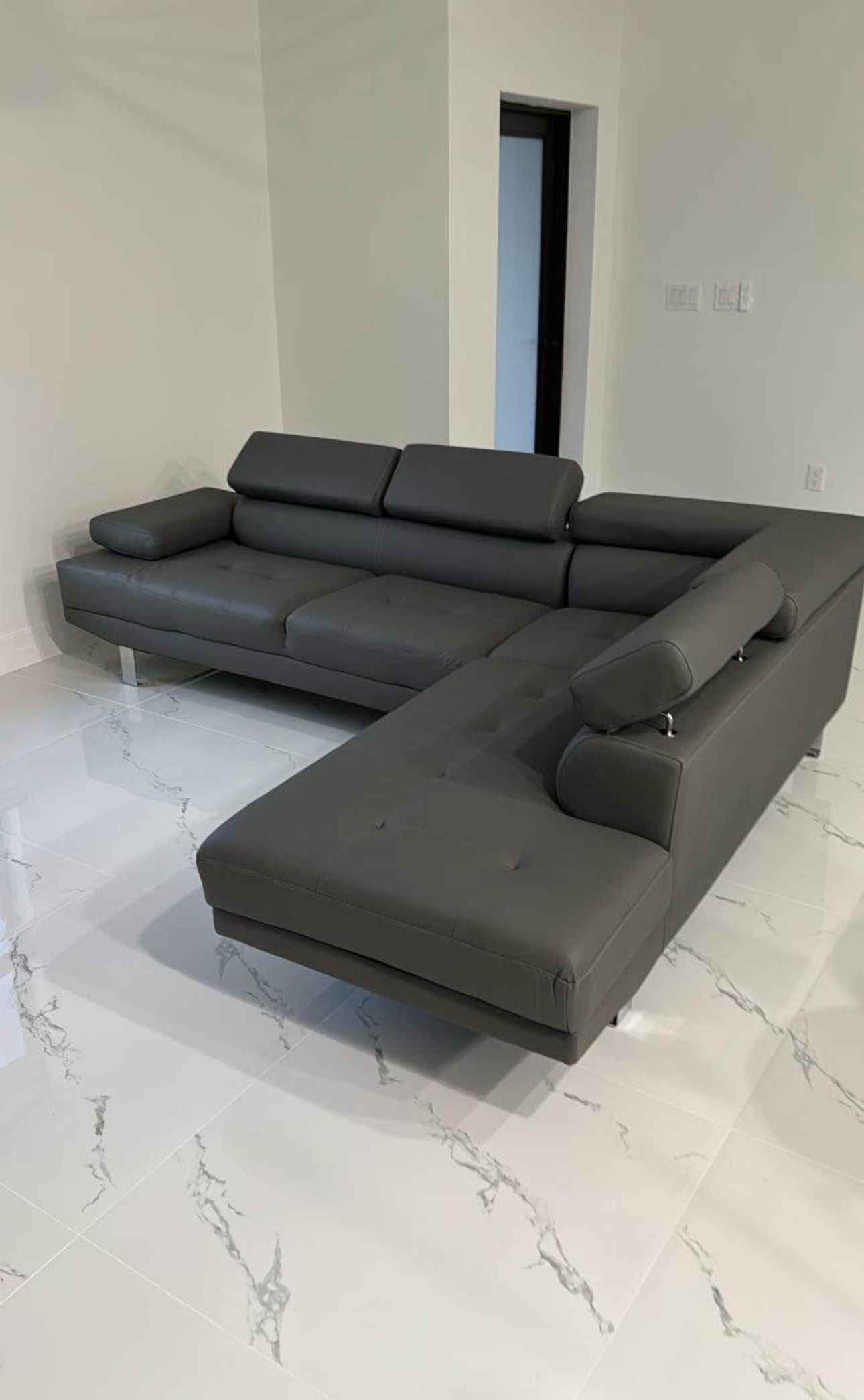 Brand New Leather Sectional In Box- Shop Now Pay Later $0 Down 