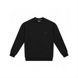 Team Wang Black Round Neck Long-Sleeved Sweatshirt With Letter Print 