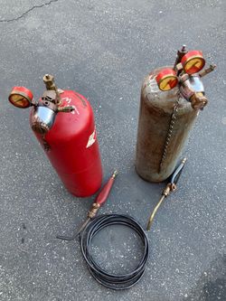 Vintage acetylene tanks