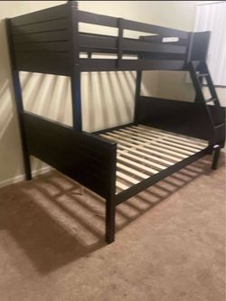 Twin/full bunk bed. Available in espresso &white. Assembly required. Assembly not included. Tax included. Free local delivery. $350 bunk bed only. $55