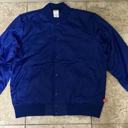 NIKE SB Bomber Jacket L Mens Royal Blue Storm Fit Repel Full Zip Loose Fit