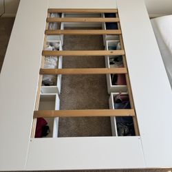 IKEA, Nordli; White Queen Size Bed Frame With storage 