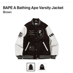 BAPE A Bathing Ape Varsity JacketBrown