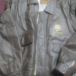 North American Hunting Club Life Member Genuine Leather Jacket Size Large