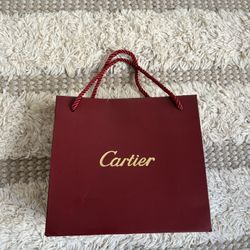 CARTIER Small Empty Accessory Bag 8” x 7” x 3.25”