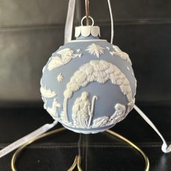 Wedgwood Jasperware Nativity Scene Ball Ornament