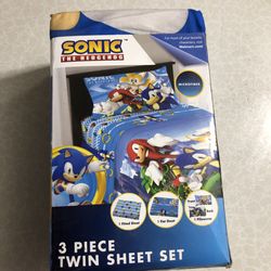 Sonic The Hedgehog 3 Piece Twin Sheet Set