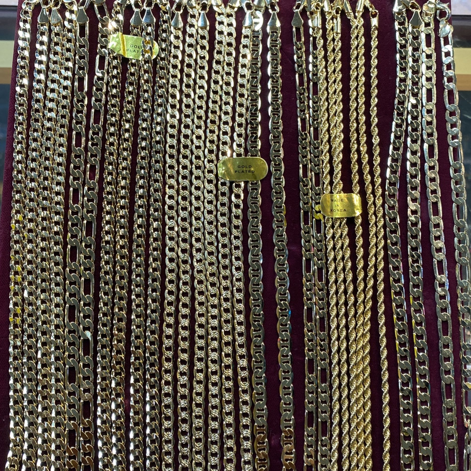 Gold Plated Chains in 24”