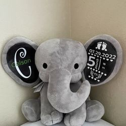 Angel Baby Personalized Memory Elephant