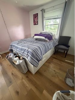 Full size bed with drawers