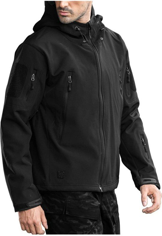 New Men's Free Soldier Waterproof Soft She'll Hooded Tactical Jacket