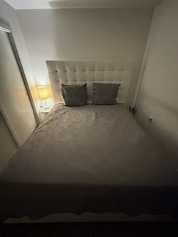 Modern White Cal King Headboard-$50