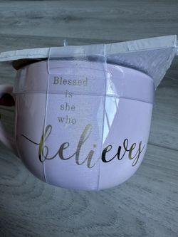 Large Believe Pink Coffee Mug