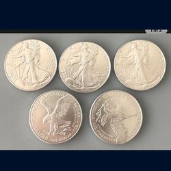 👑 Set of 5 Lady Liberty Silver Dollar Coin 🔥