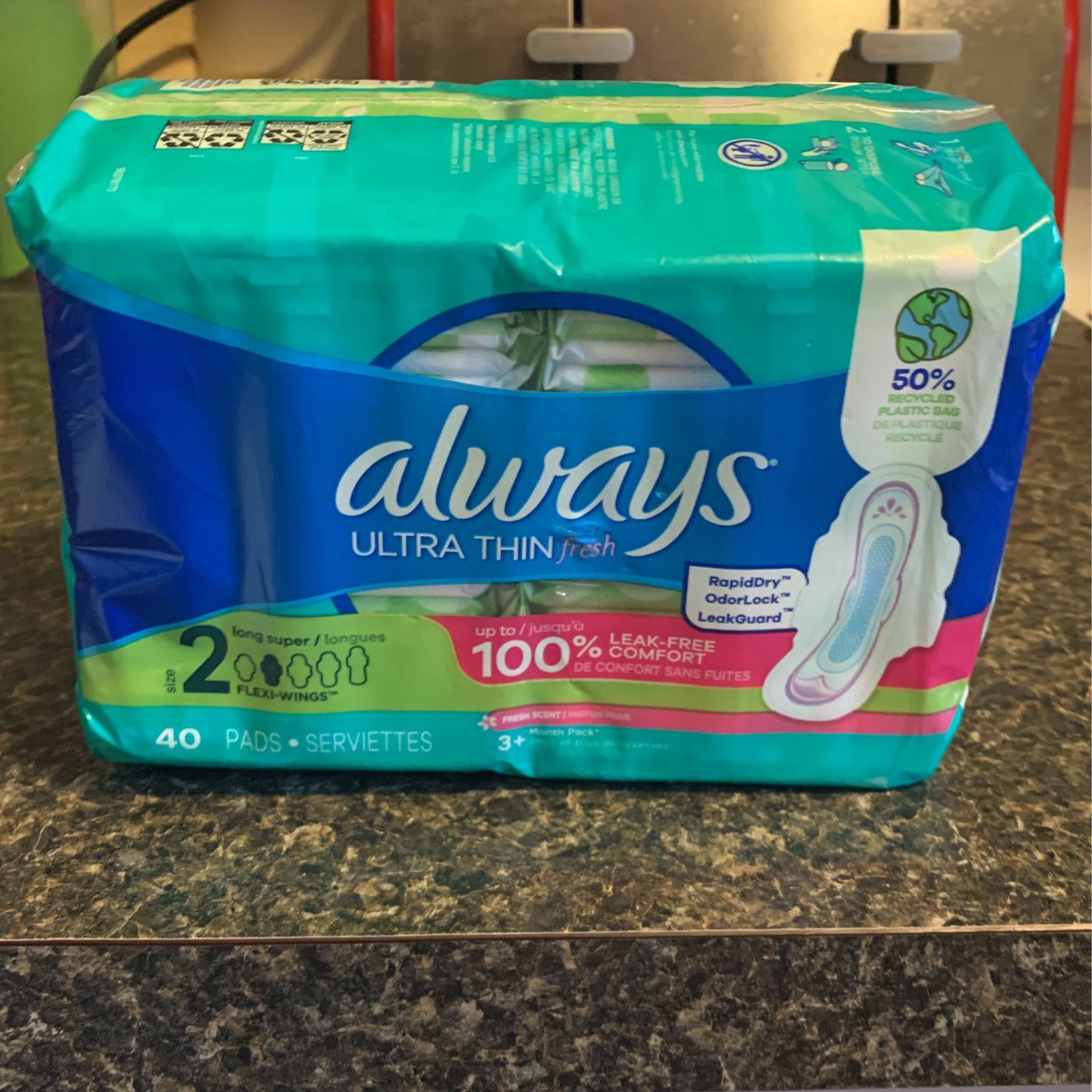 Always Ultra Thin Pads w Wings Size-1 Item! ($13.47+ Value)