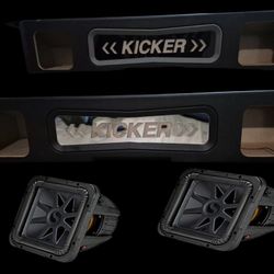 CHEVY SILVERADO GMC SIERRA 2019-up CUSTOM PORTED BOX WITH 2 Kicker L7s 8” Subwoofers 