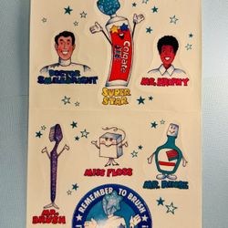 Vintage 1989 Colgate Dentist Stickers