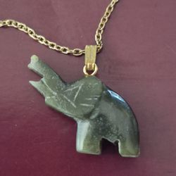 Jade Elephant Pendant N Chain