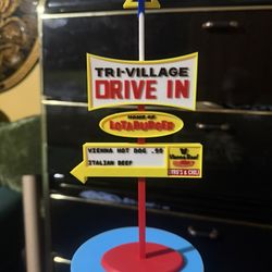 Tri Village  Drive In Hanover Park Mini Sign