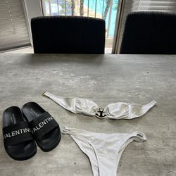 Victoria Secret Bikini And Valentino Slides 